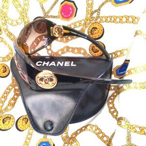 CHANEL 6023/934/13 Brown CC LOGO Sunglasses + Case